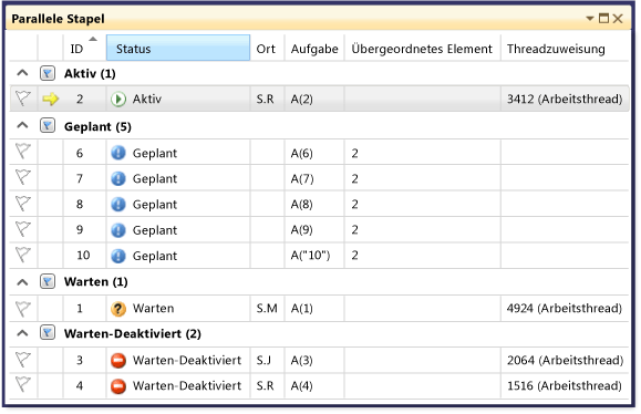 PDB_Walkthrough_12 Grouped tasks in Tasks window