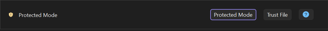 Screenshot des Banners für den geschützten Modus.