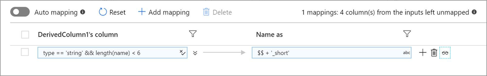 Screenshot zeigt eine Zuordnung.