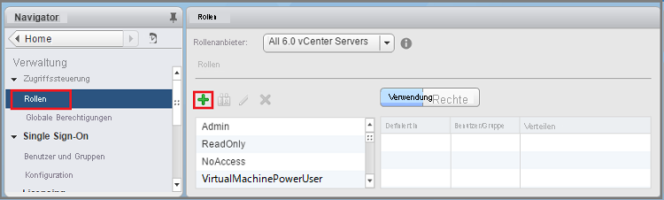 Screenshot zeigt, wie Rollen hinzugefügt werden.