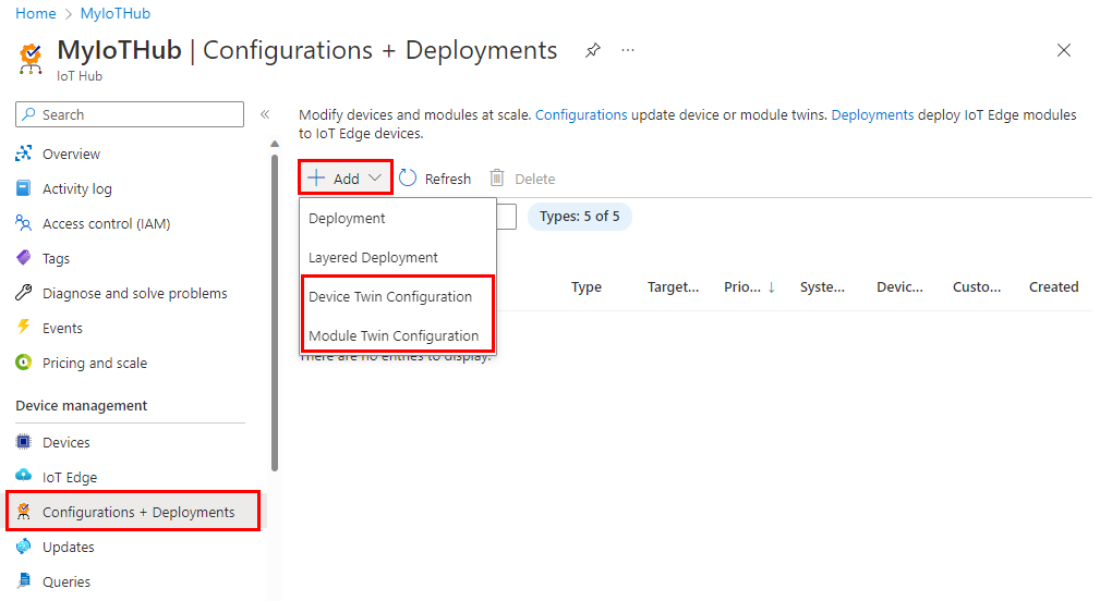 Screenshot, der zeigt, wie eine Konfiguration hinzugefügt wird.