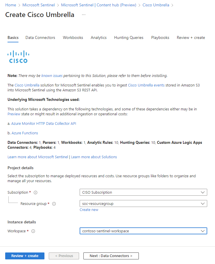 Screenshot eines Lösungsinstallations-Assistenten mit der Registerkarte 