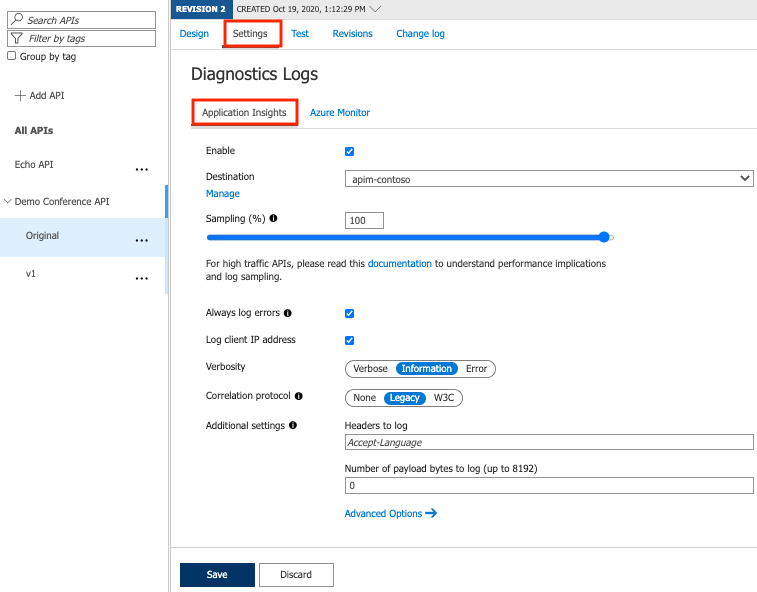 Application Insights-Protokollierung