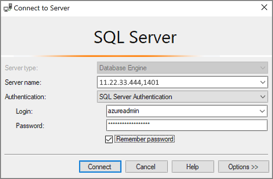 SSMS-Verbindung