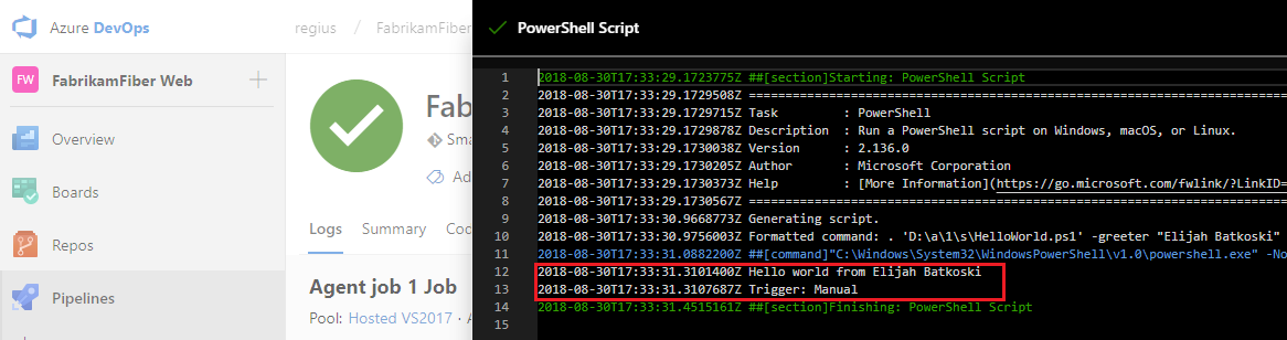 Erstellen eines zusammenfassenden PowerShell-Skriptprotokolls