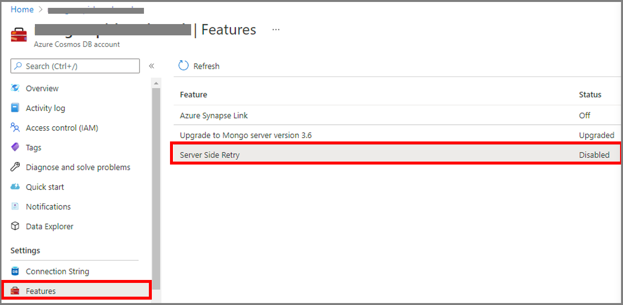 Screenshot: Serverseitige Wiederholung von MongoDB