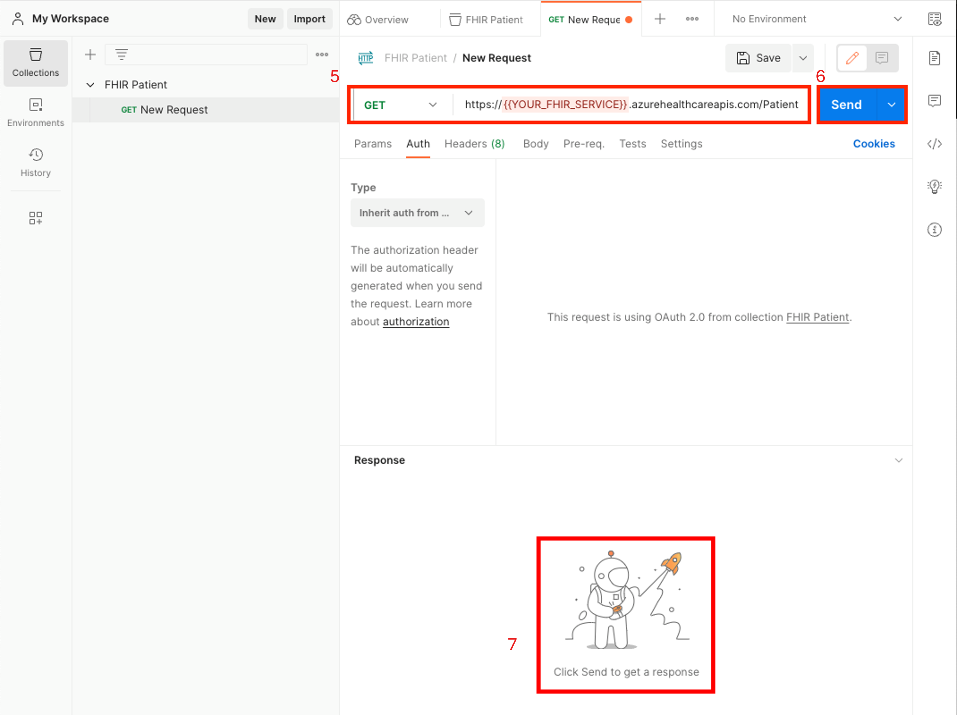 Screenshot der Postman-Anforderungsantwort.