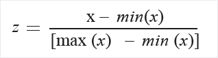 Normalisierung mithilfe der Min-Max-Funktion