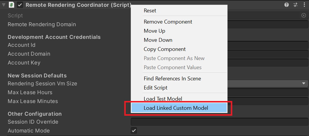 Load linked model