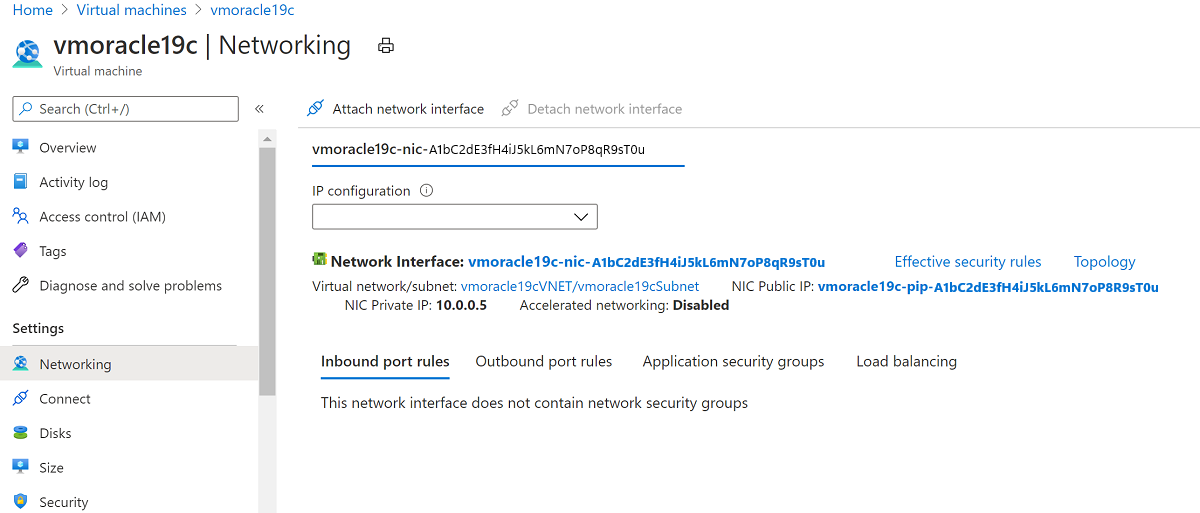 Screenshot mit Netzwerkinformationen.
