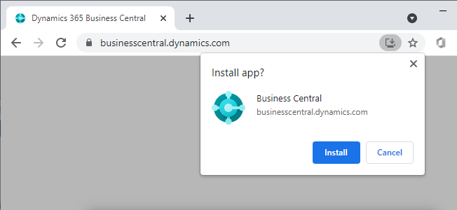 Illustration einer Schaltfläche zum Installieren einer App in Chrome.