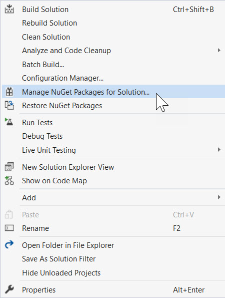 NuGet-Pakete verwalten