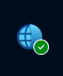 Screenshot, der zeigt, dass der Global Secure Access-Client angemeldet ist und läuft.