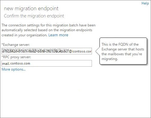 Bestätigte Verbindung für Outlook Anywhere-Endpunkt