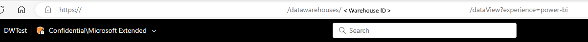 Screenshot der Data Warehouse-Objekt-ID.