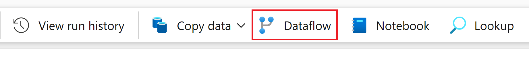 Screenshot der hervorgehobenen Dataflow-Aktivität.