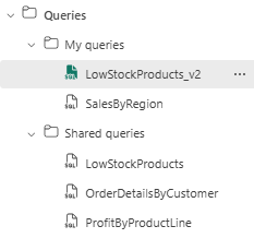 Screenshot aus dem Fabric-Portal des Ordners 