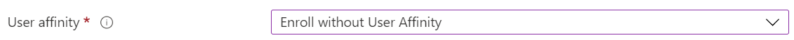 Registrieren Sie im Intune Admin Center und Microsoft Intune iOS-/iPadOS-Geräte mithilfe der automatisierten Geräteregistrierung (ADE). Wählen Sie ohne Benutzeraffinität registrieren aus.