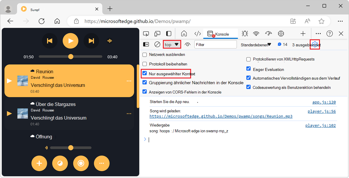 Die JavaScript-Kontext-Dropdownliste