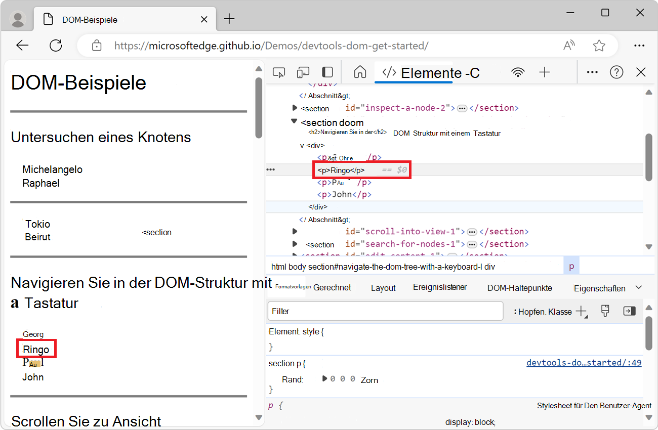 Überprüfen des Ringo-Knotens