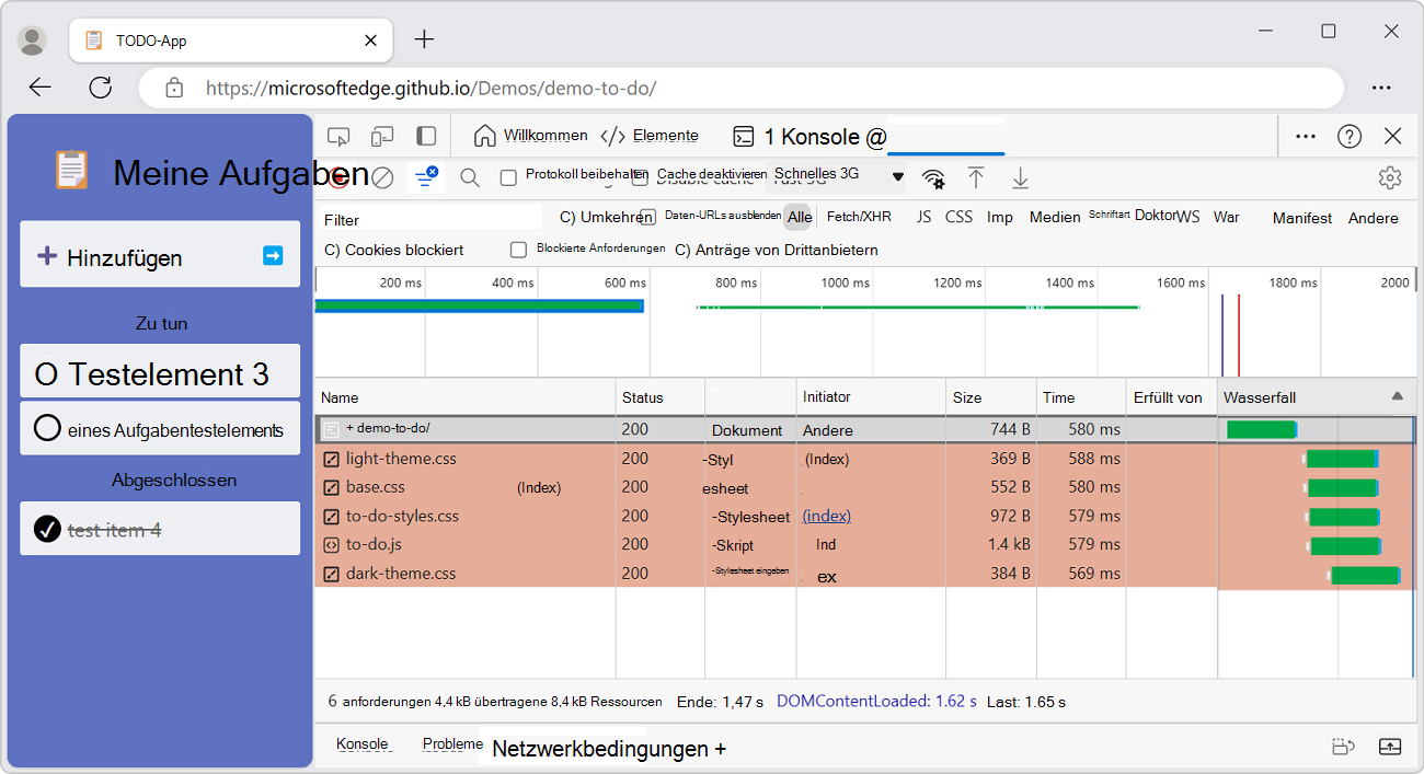 Anzeigen der Initiatoren und Abhängigkeiten einer Anforderung