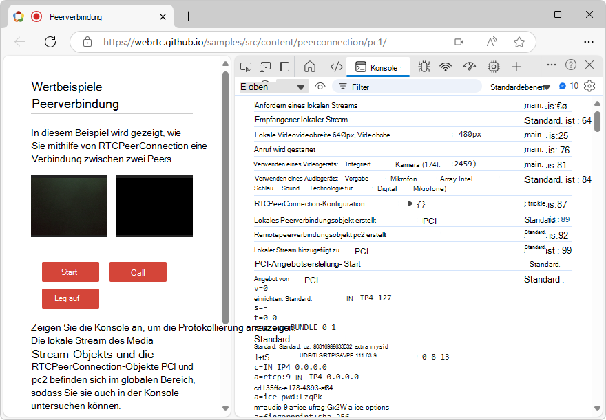 Peerverbindungsbeispiel