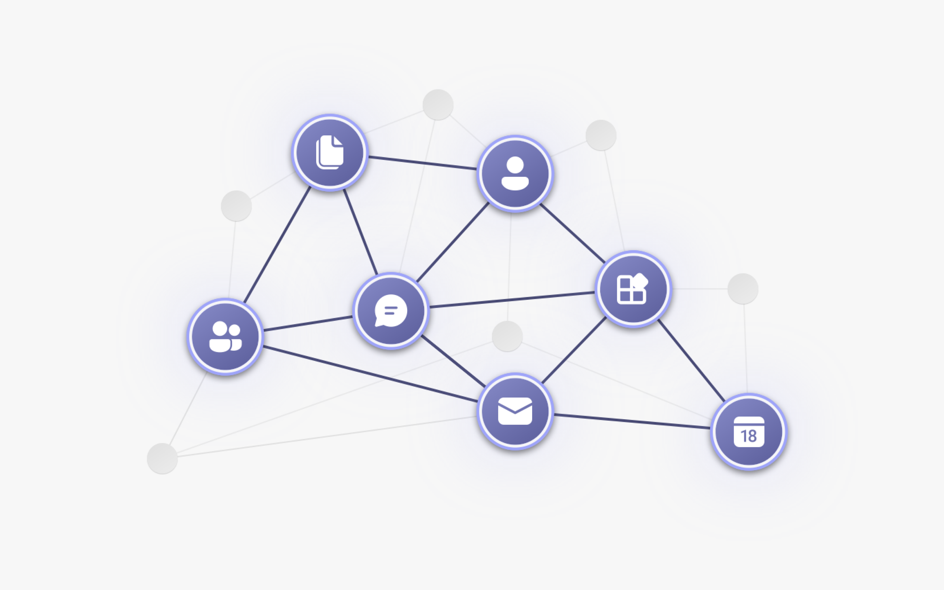 Konzeptionelle Darstellung der Microsoft Graph-API für Teams.