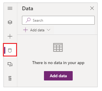 Wählen Sie Daten im linken Bereich Wählen Sie „Daten“ im linken Bereich aus