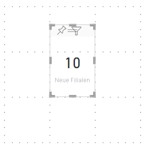 Screenshot of the report canvas, showing how gridlines and snap-to-grid can ensure the visuals in your reports are neatly aligned.