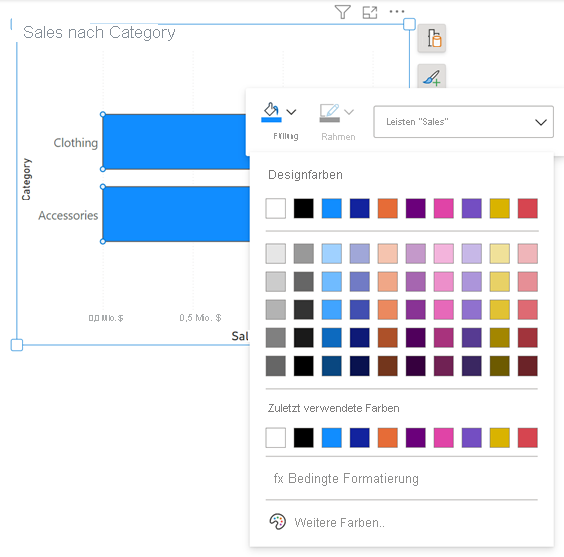 Screenshot showing Select a color.