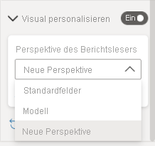 Screenshot showing the dropdown arrow to see other perspectives.