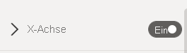 Screenshot des auf „Ein“ gesetzten Schiebereglers für die X-Achse.