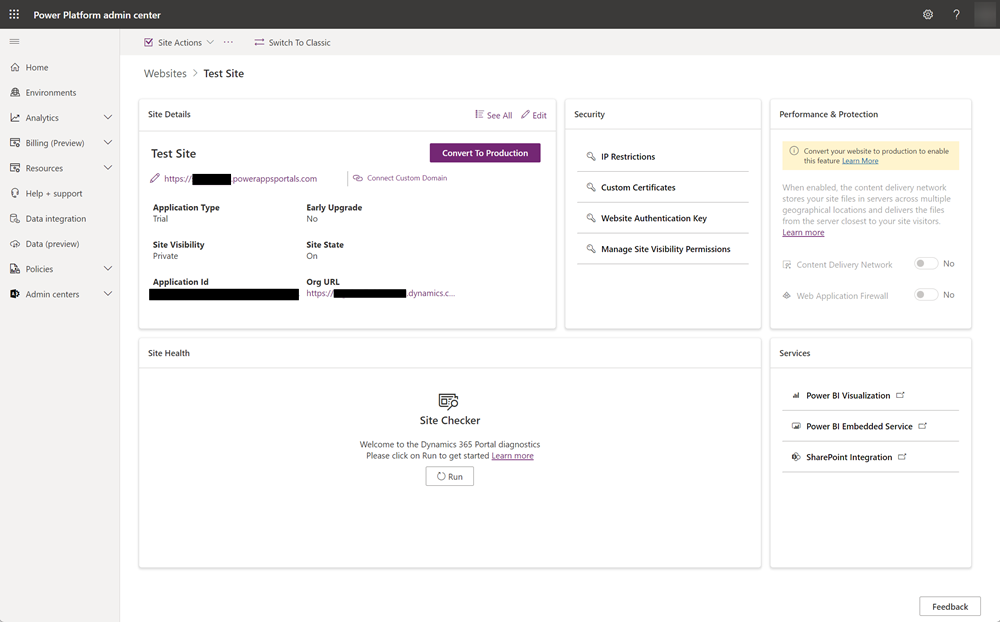 Power Platform-Administratorcenter