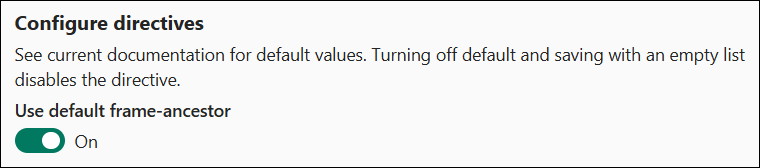 Konfigurieren Sie die CSP-Richtlinien.