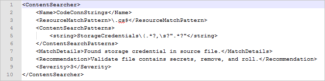 XML mit setup des Anmeldeinformationsscanners