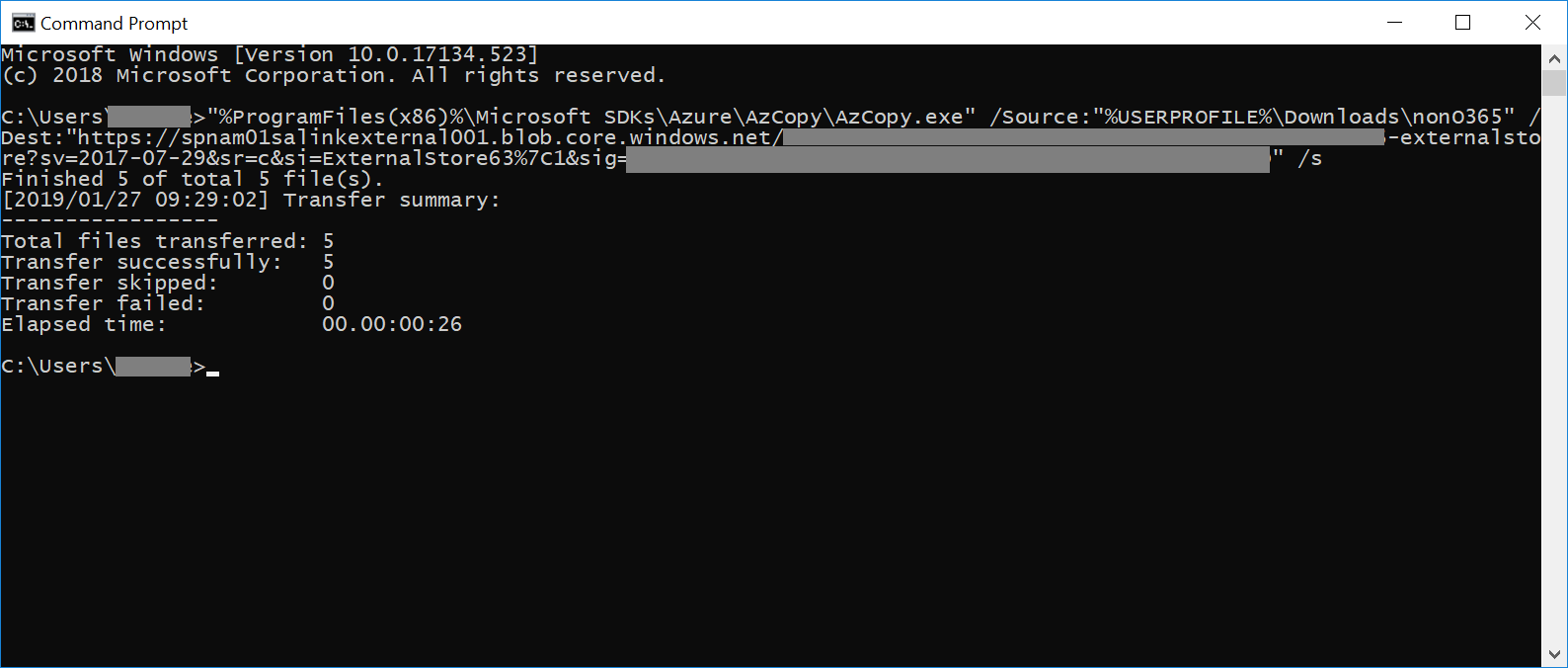 Import externer Daten: AzCopy.