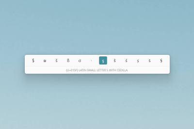 Ein Screenshot des Dienstprogramms Quick Accent PowerToys utility für Windows.