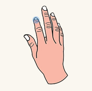 Tippen mit einem Finger