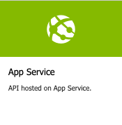 Screenshot, der die Kachel „App Service“ zeigt.