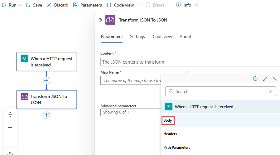 Screenshot des Verbrauchsworkflows, der Eigenschaft „Inhalt“ der Liquid-Aktion, einer geöffneten dynamischen Inhaltsliste und ausgewähltem Token „Text“.