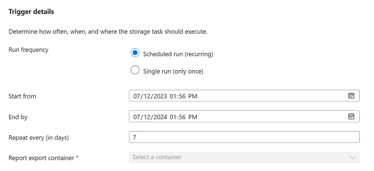 Screenshot: Abschnitt „Trigger“ im Bereich „Zuordnung hinzufügen“