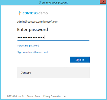 Windows-Formular zum Anmelden bei einem Microsoft Entra-Konto.