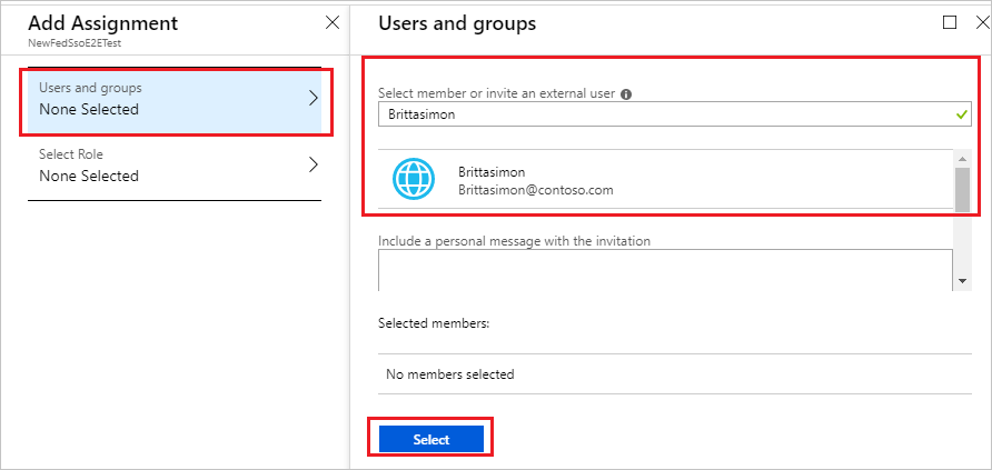 Screenshot des Dialogfelds „Benutzer und Gruppen“ zum Auswählen eines Benutzers