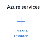 Screenshot des Erstellens einer Ressource im Azure-Portal.