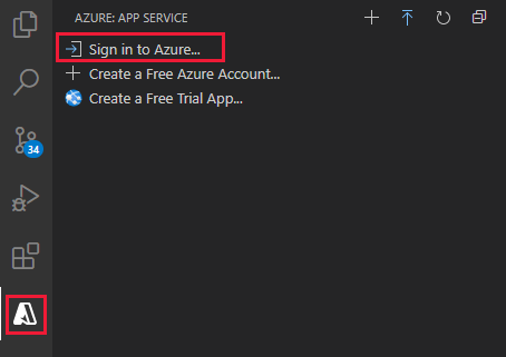 Sign in to Azure through VS Code