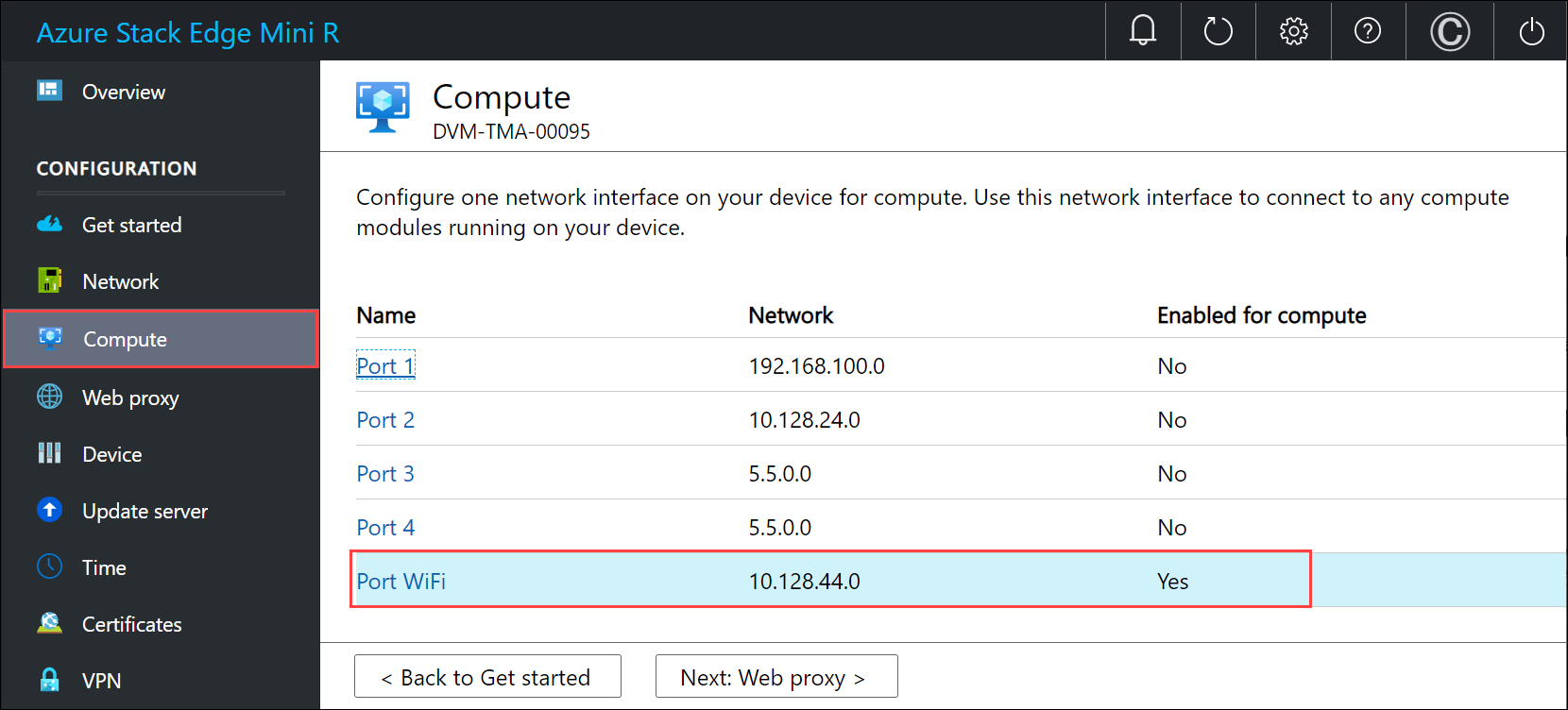 Compute page in local UI 4