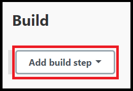 Hinzufügen eines neuen Buildschritts