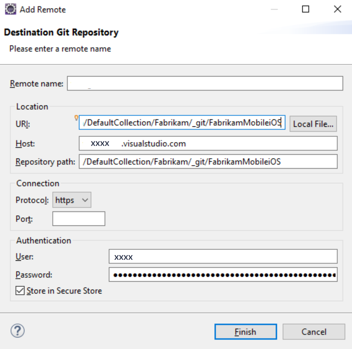 Pushen Ihres Codes in Azure Repos mithilfe der Klon-URL aus dem Web