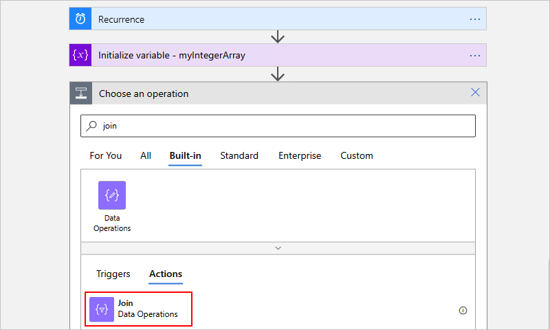 Screenshot showing the designer for a Consumption workflow, the 