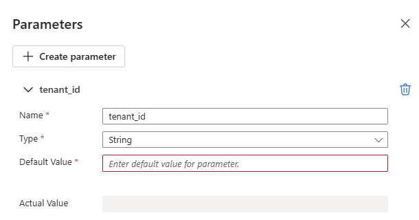 Screenshot: Hinzufügen eines Parameters im Designer.